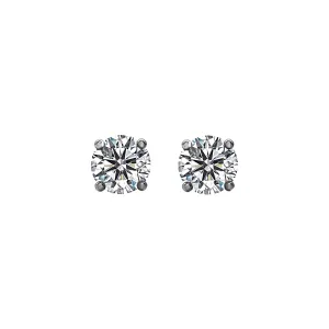 0.42tcw Round Diamonds in 14K White Gold Solitaire Stud Earrings