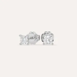 1 carat Princess Diamond Stud Earrings