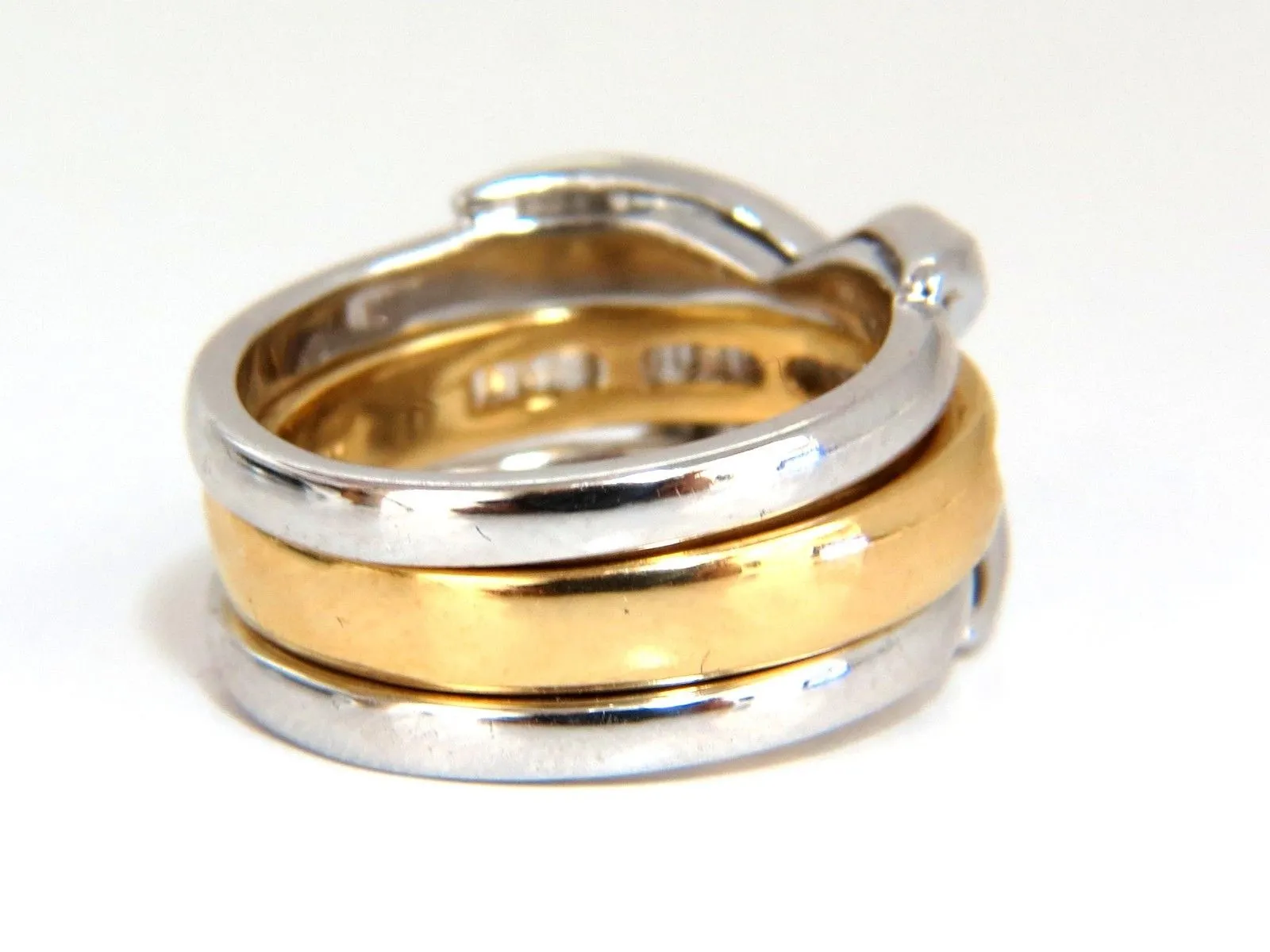 1.00ct Band & Insert Diamonds X Ring 14kt