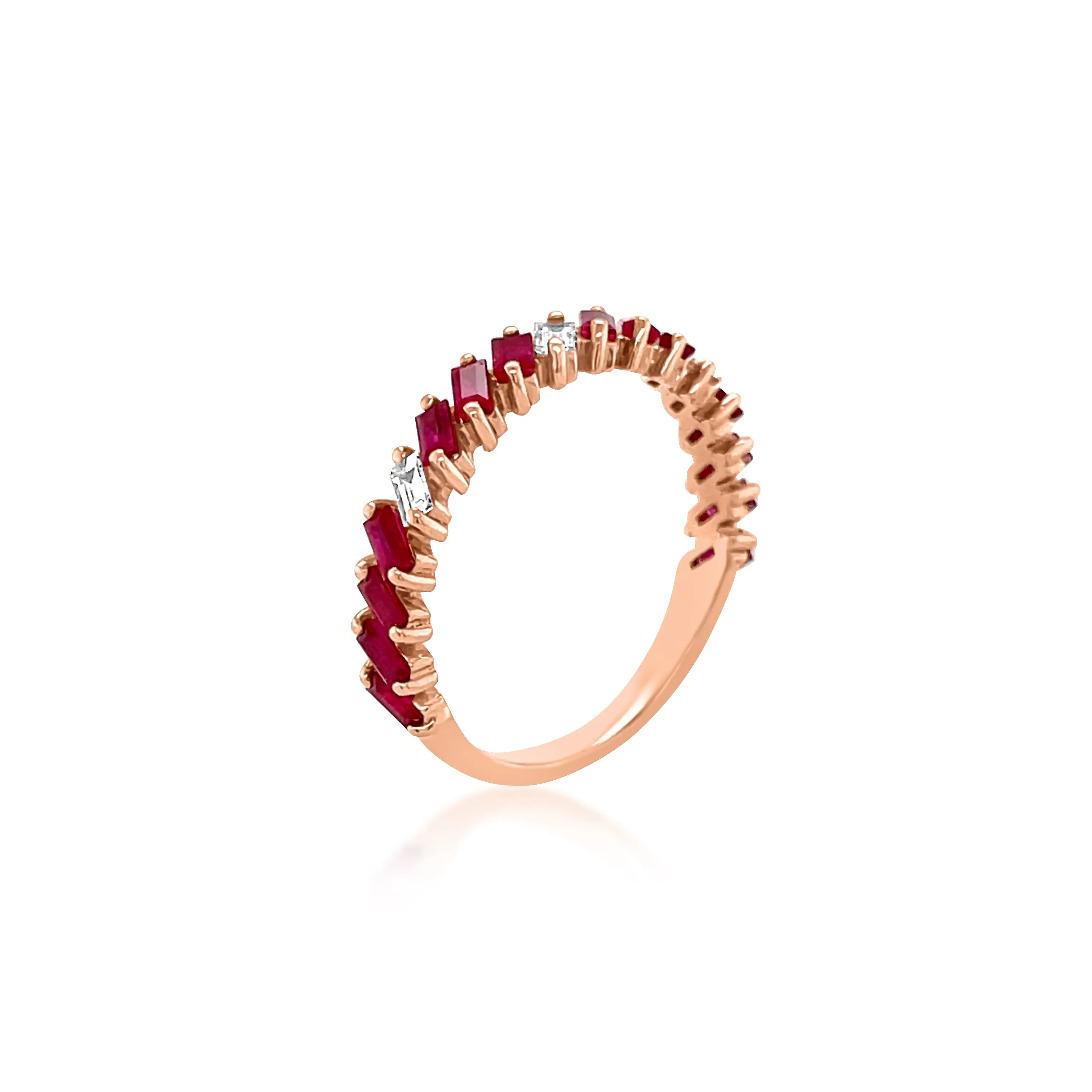 1.02 Carat Ruby Gemstone Ring in 14k Rose Gold