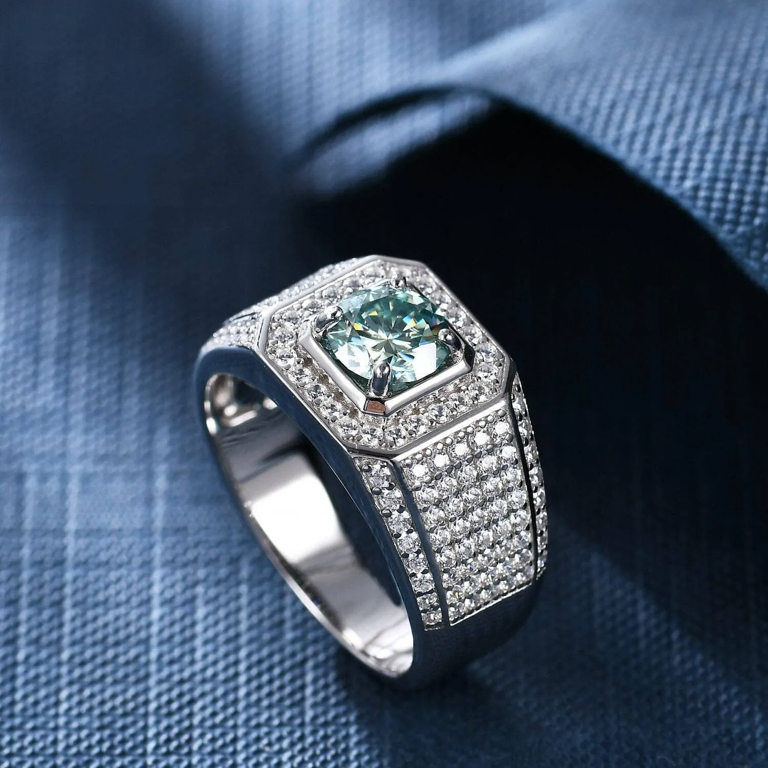 1.0ct Brilliant Round Men's Diamond Rings