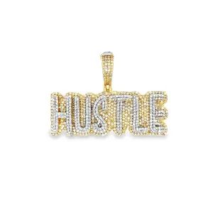 10k Gold "HUSTLE" Statement Pendant with 2.48ct Diamonds - CSP29445A