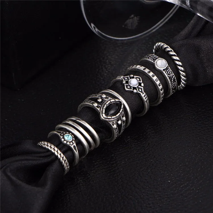 12pcs Vintage Midi Rings Set
