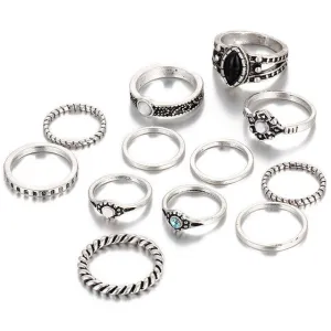 12pcs Vintage Midi Rings Set
