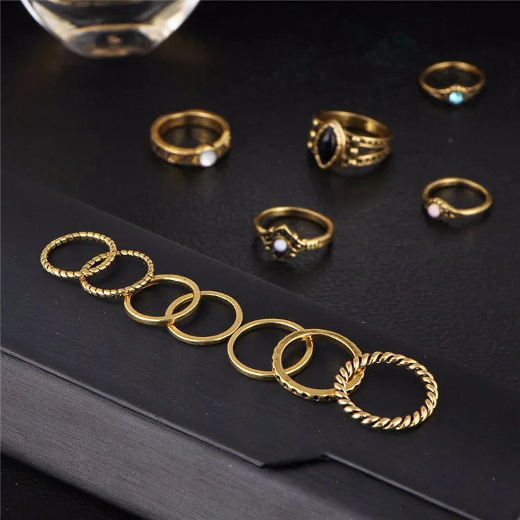 12pcs Vintage Midi Rings Set