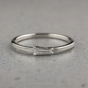 .13 Carat White Tapered Baguette Diamond Ring, Platinum