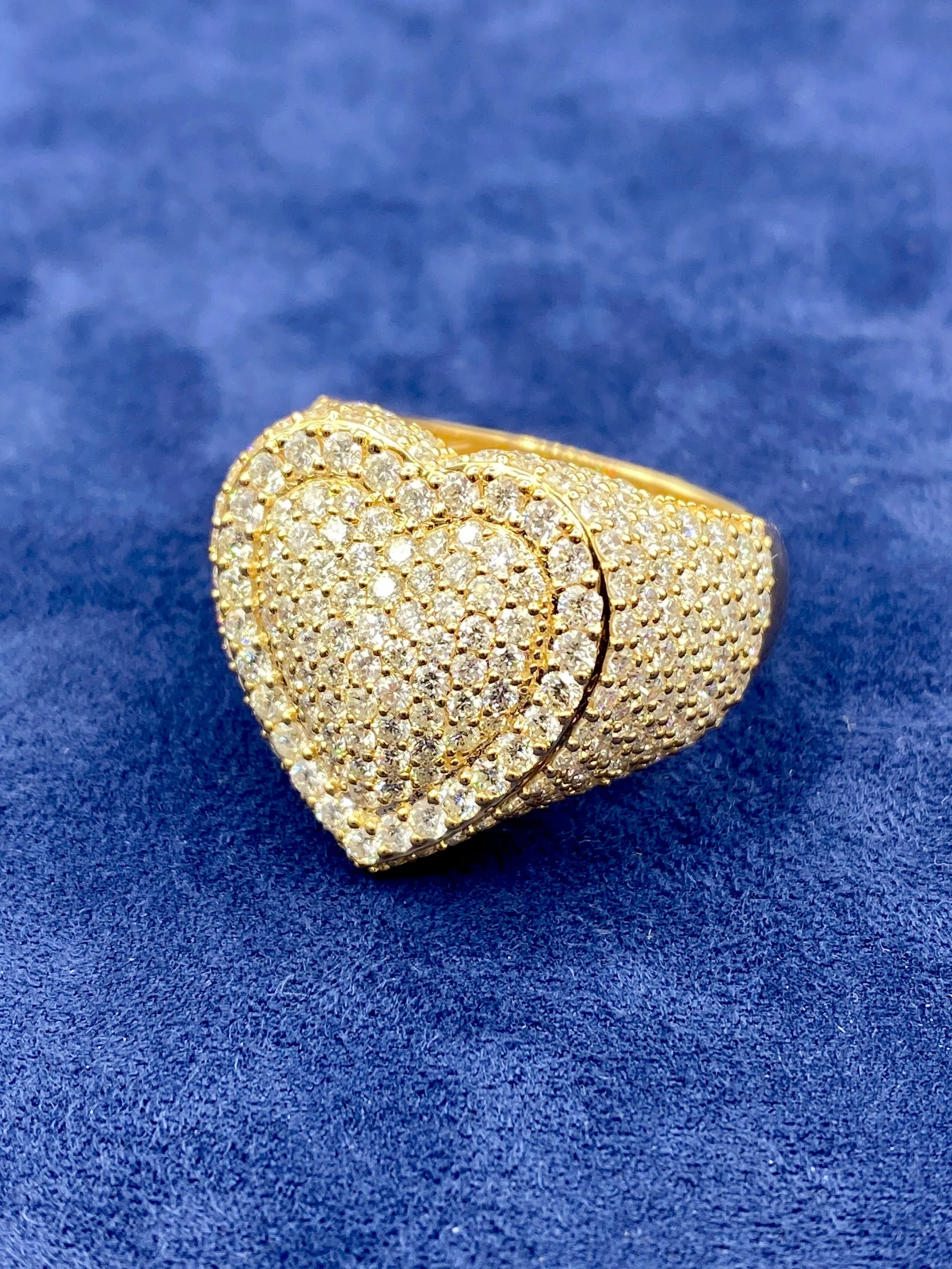 14K Diamond Heart Ring