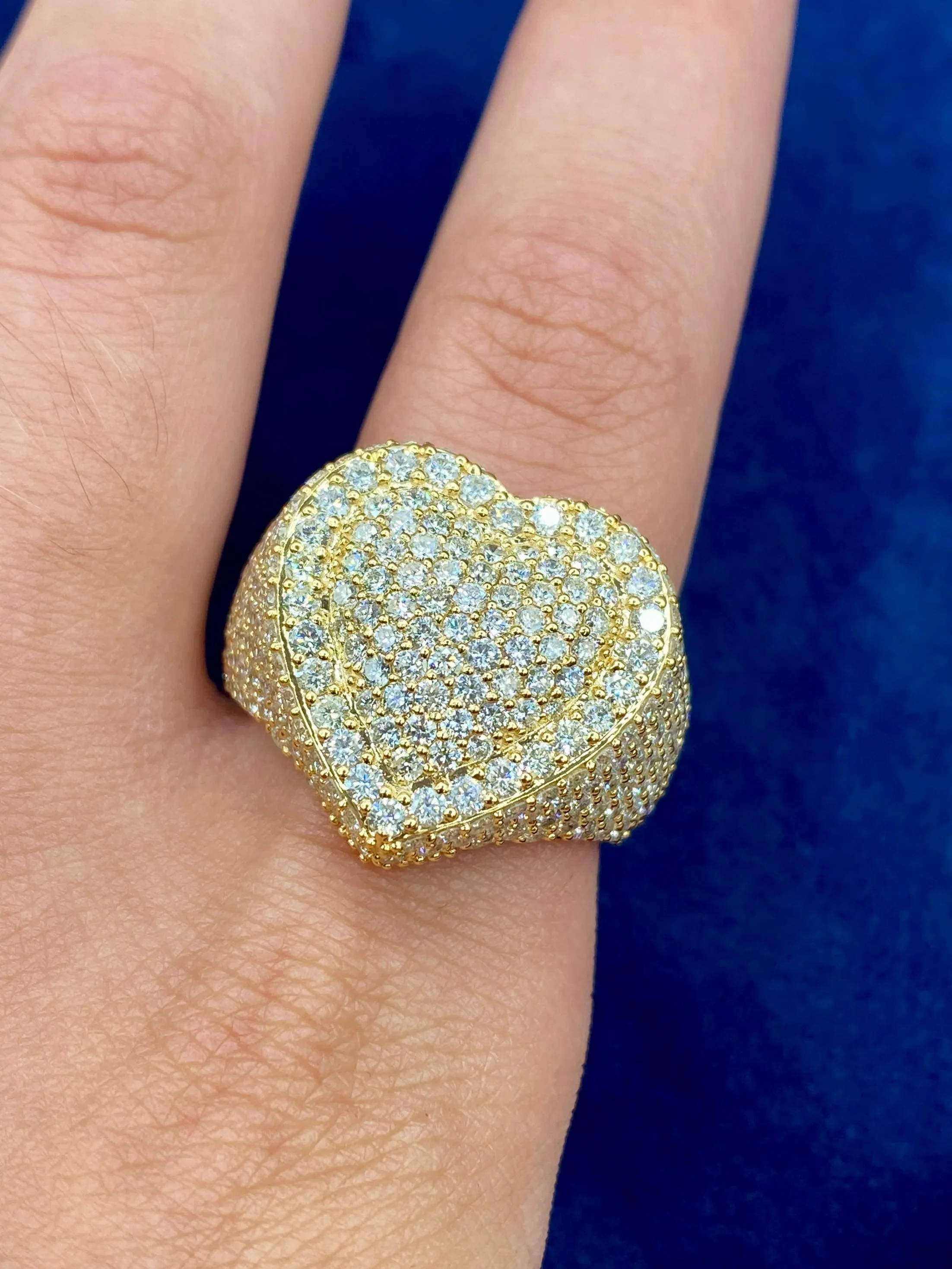 14K Diamond Heart Ring