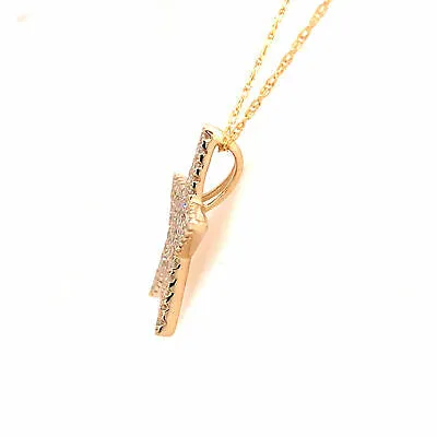 14K Diamond Pave Cluster Star Pendant Yellow Gold