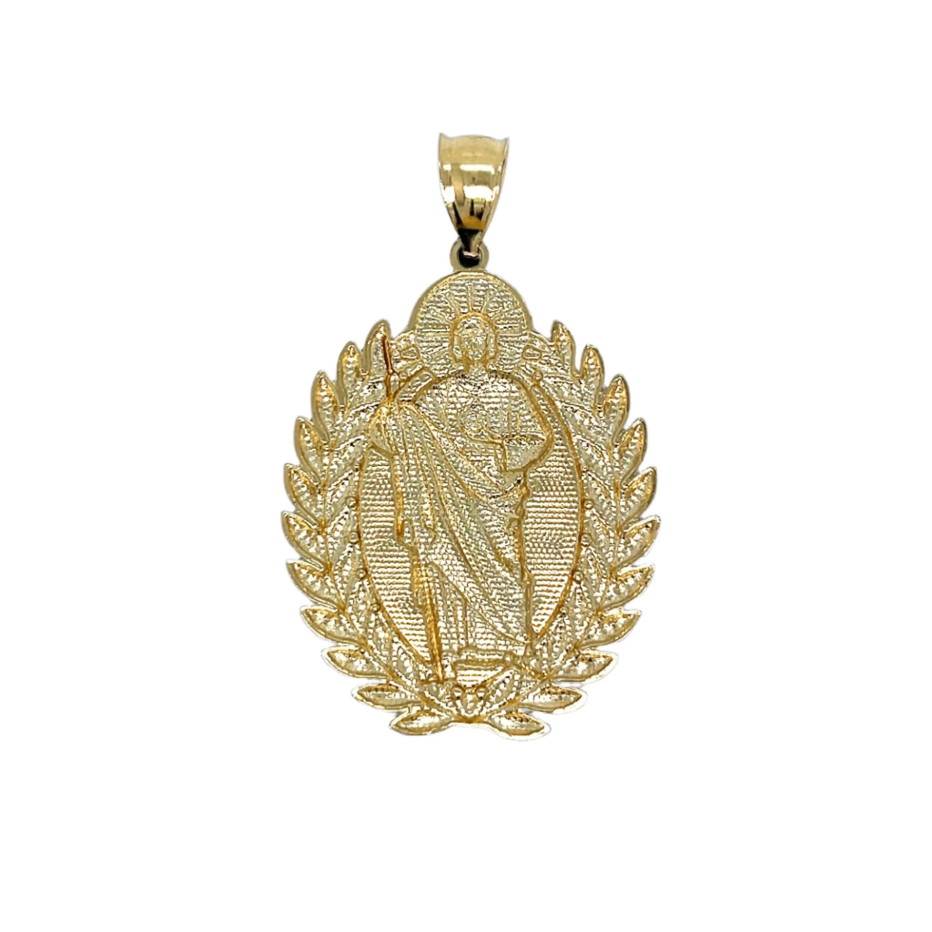 14K Gold 2" Beautiful San Judas Pendant