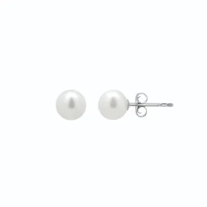 14K Gold 5MM Pearl Stud Earring