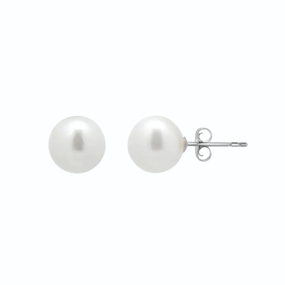 14K Gold 8MM Pearl Stud Earring