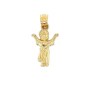 14K Gold Baby Jesus Praying Pendant