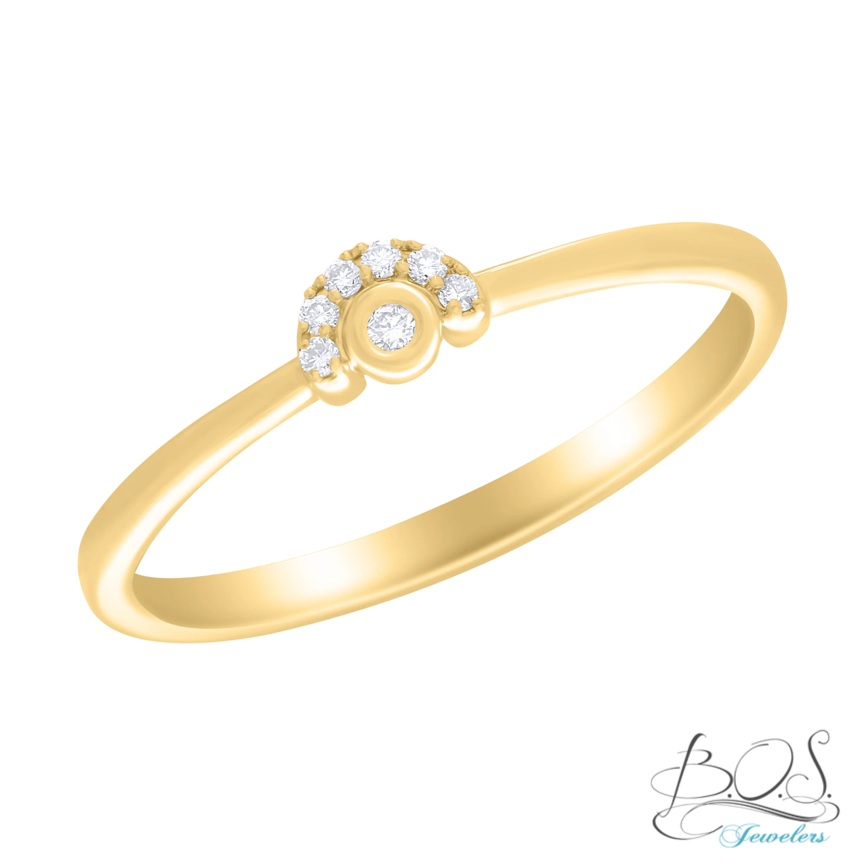 14K Gold Diamond Cluster Ring