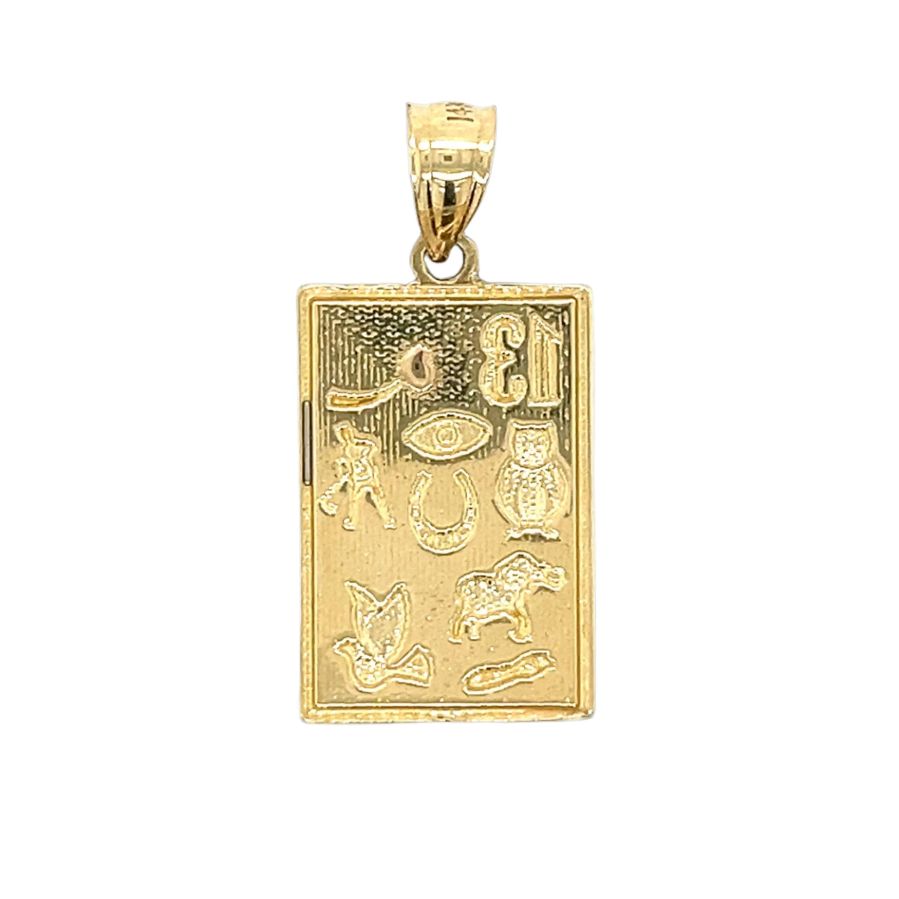 14K Gold Good Luck Charm