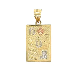 14K Gold Good Luck Charm