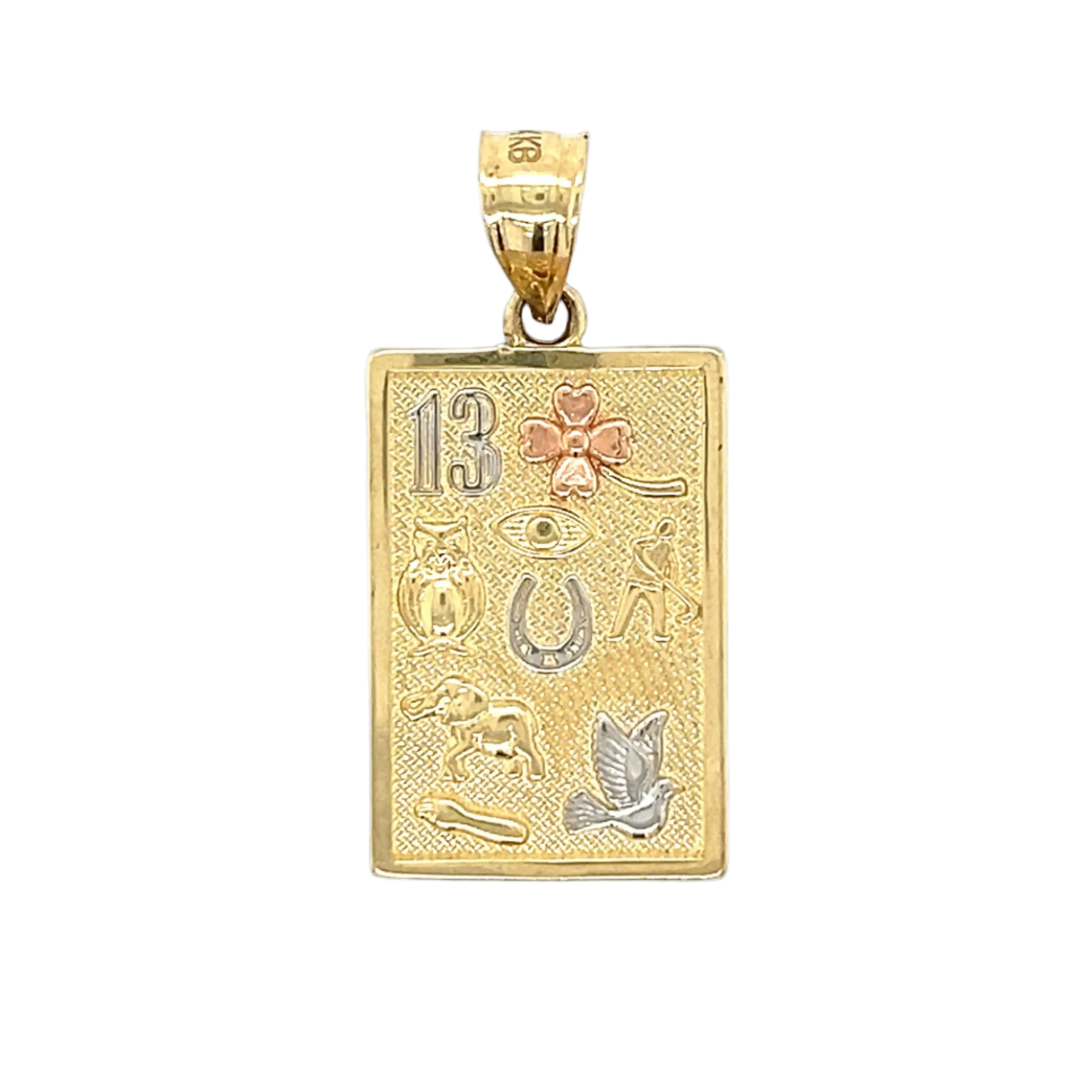 14K Gold Good Luck Charm