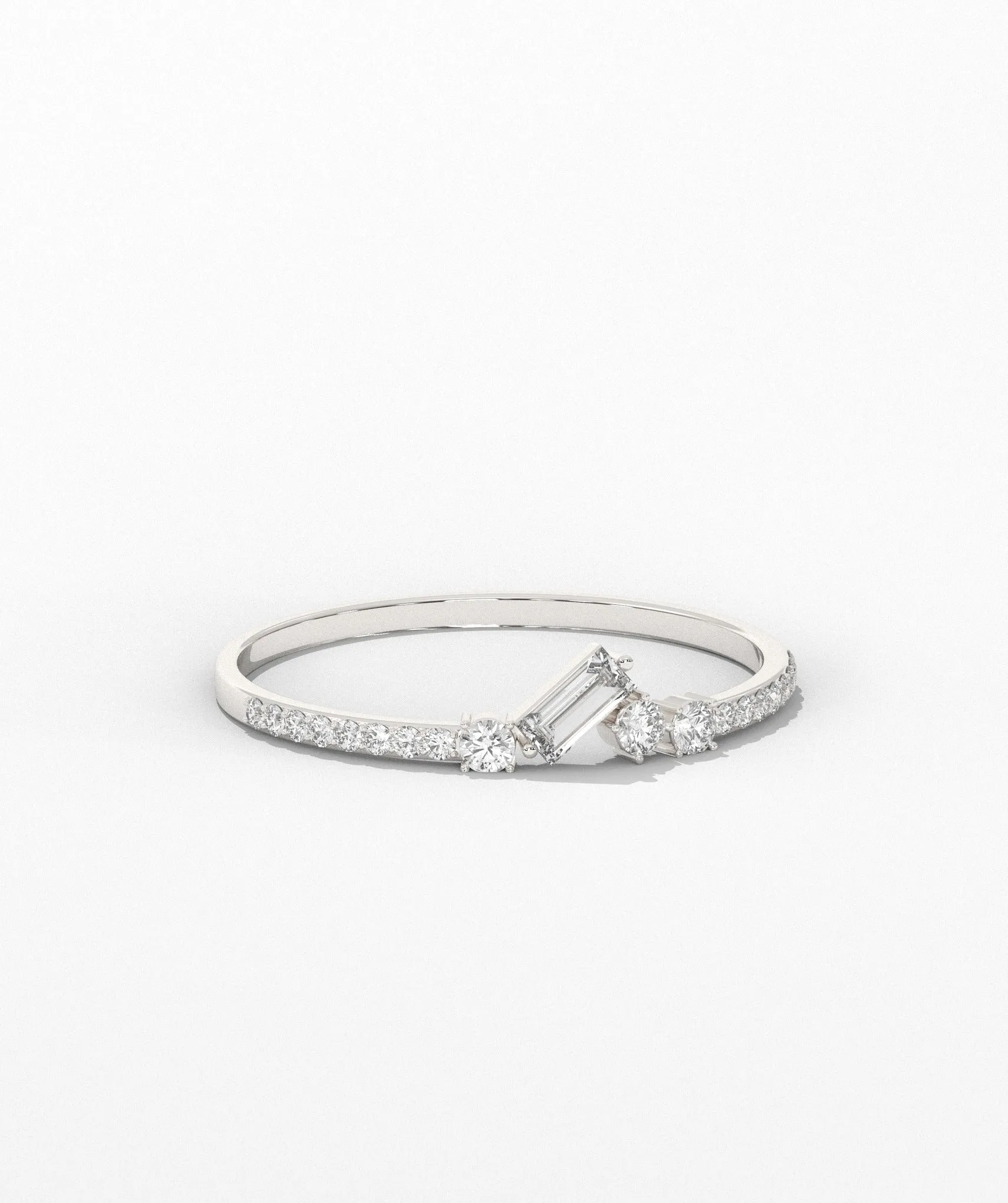 14K Gold Sleek Baguette Diamond Ring