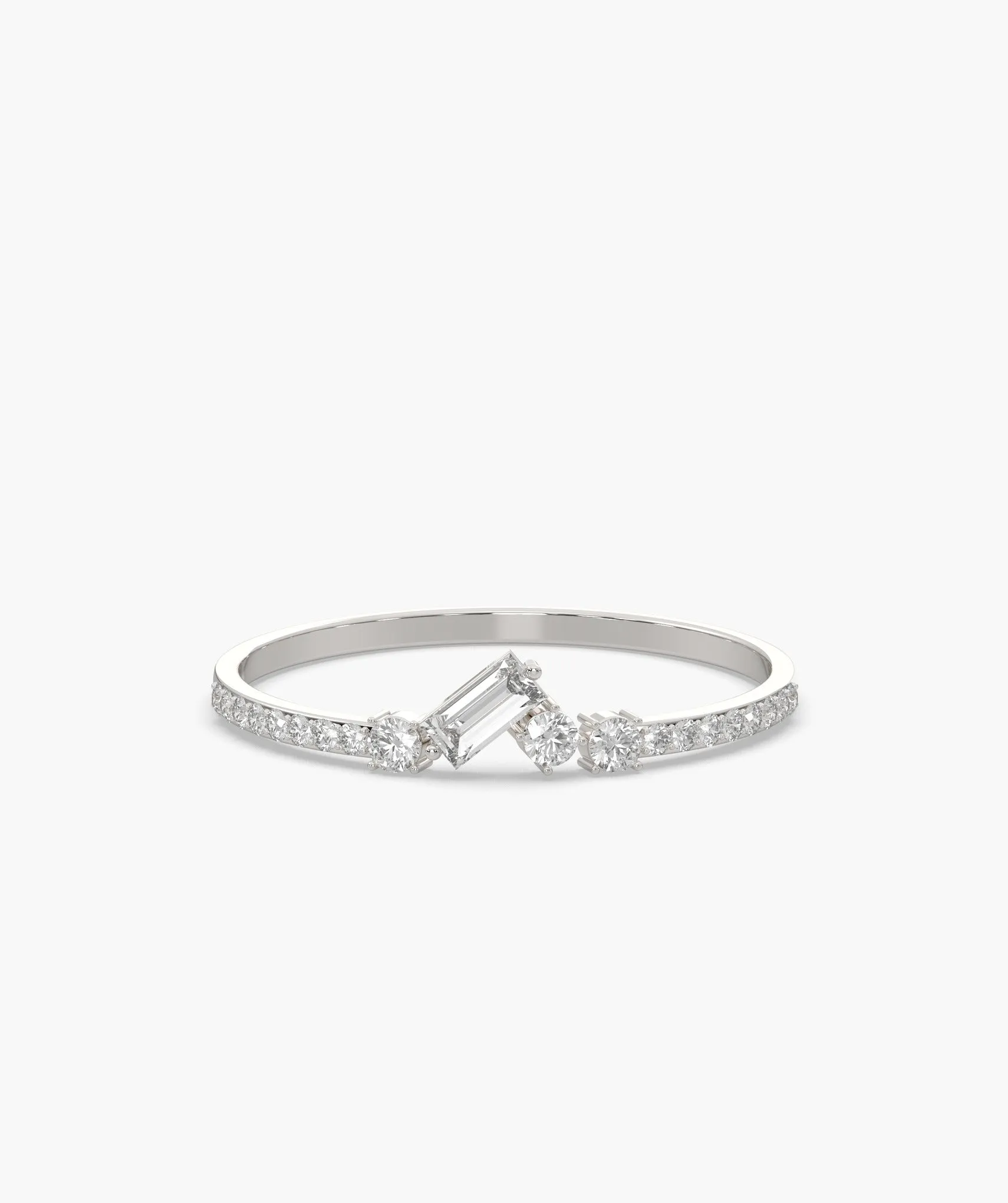 14K Gold Sleek Baguette Diamond Ring