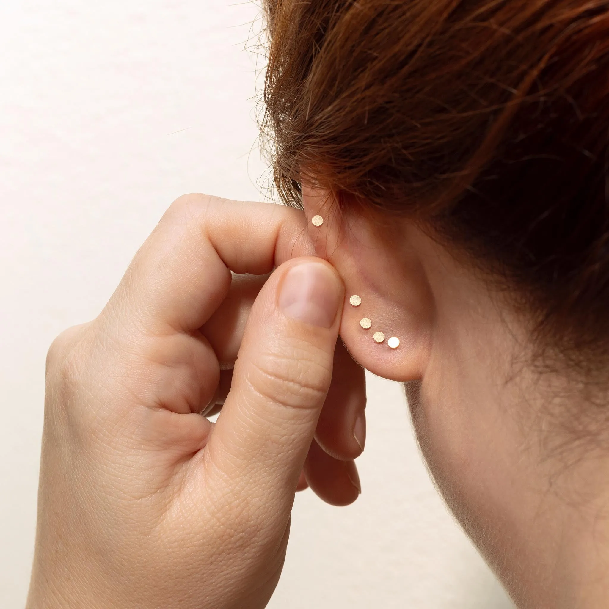 14k Pearl Flat Back Studs | June Birthstone