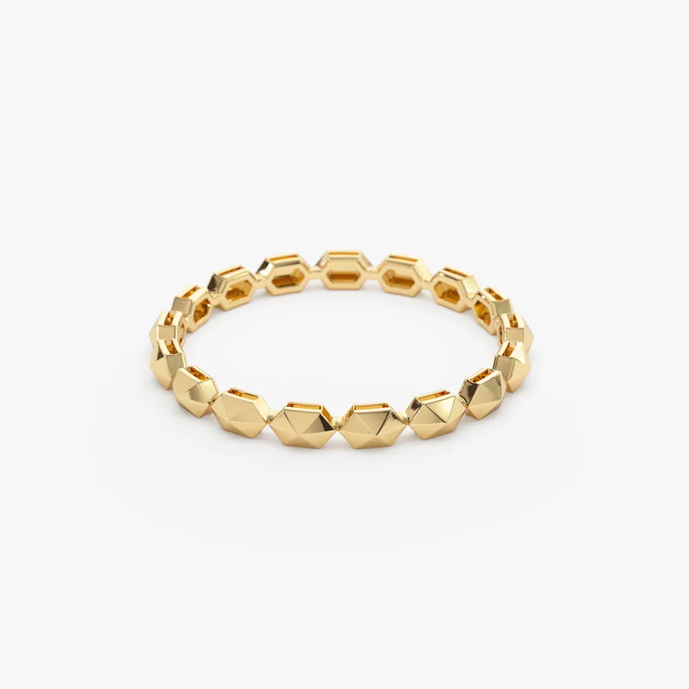14k Petite Mini Pyramid Ring