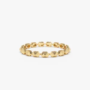 14k Petite Mini Pyramid Ring