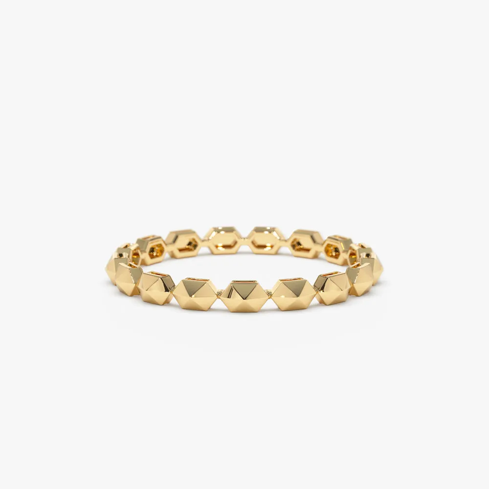 14k Petite Mini Pyramid Ring