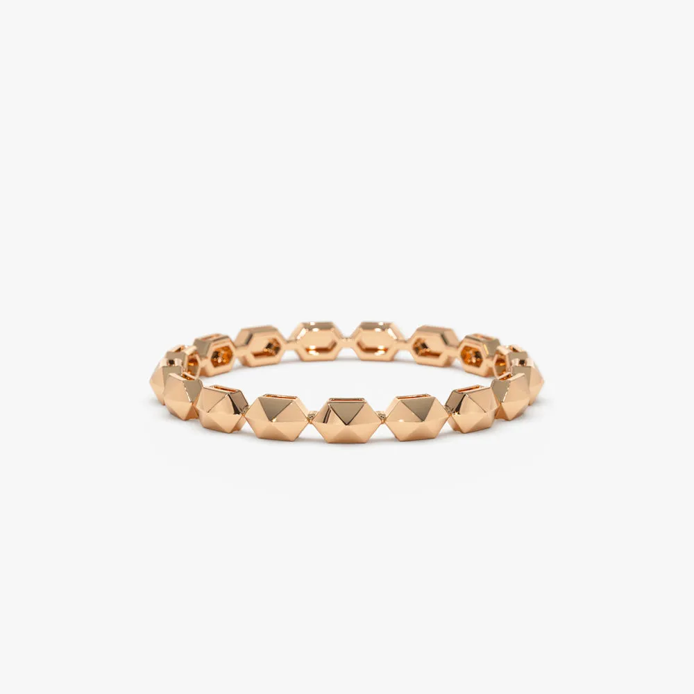 14k Petite Mini Pyramid Ring