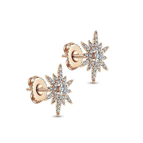 14k Pink Gold Starlis Stud
