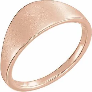 14K Rose 21x7 mm Geometric Signet Ring