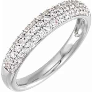 14K White 1/2 CTW Lab-Grown Diamond Ring