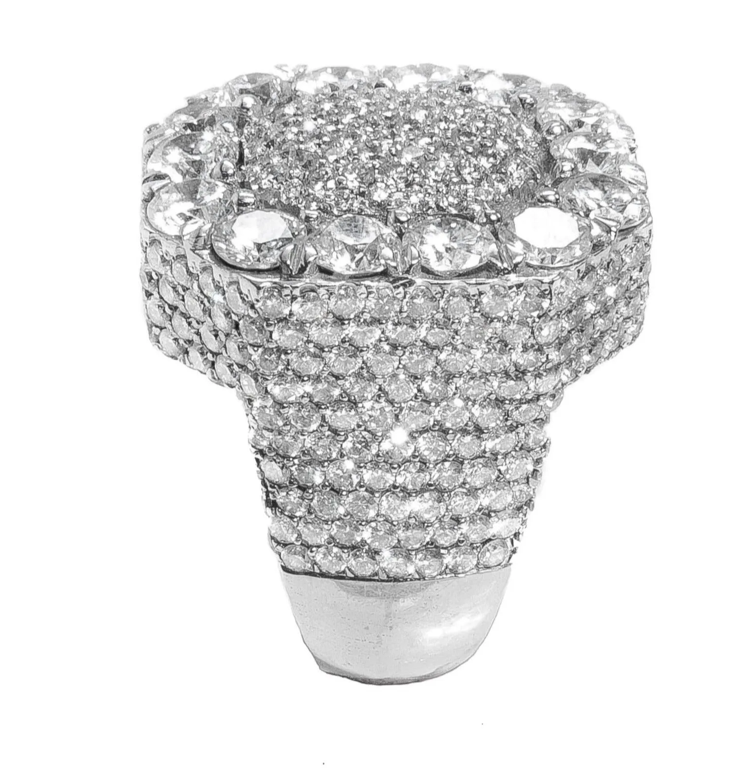 14K White Gold Diamond Ring 14.59 Ctw