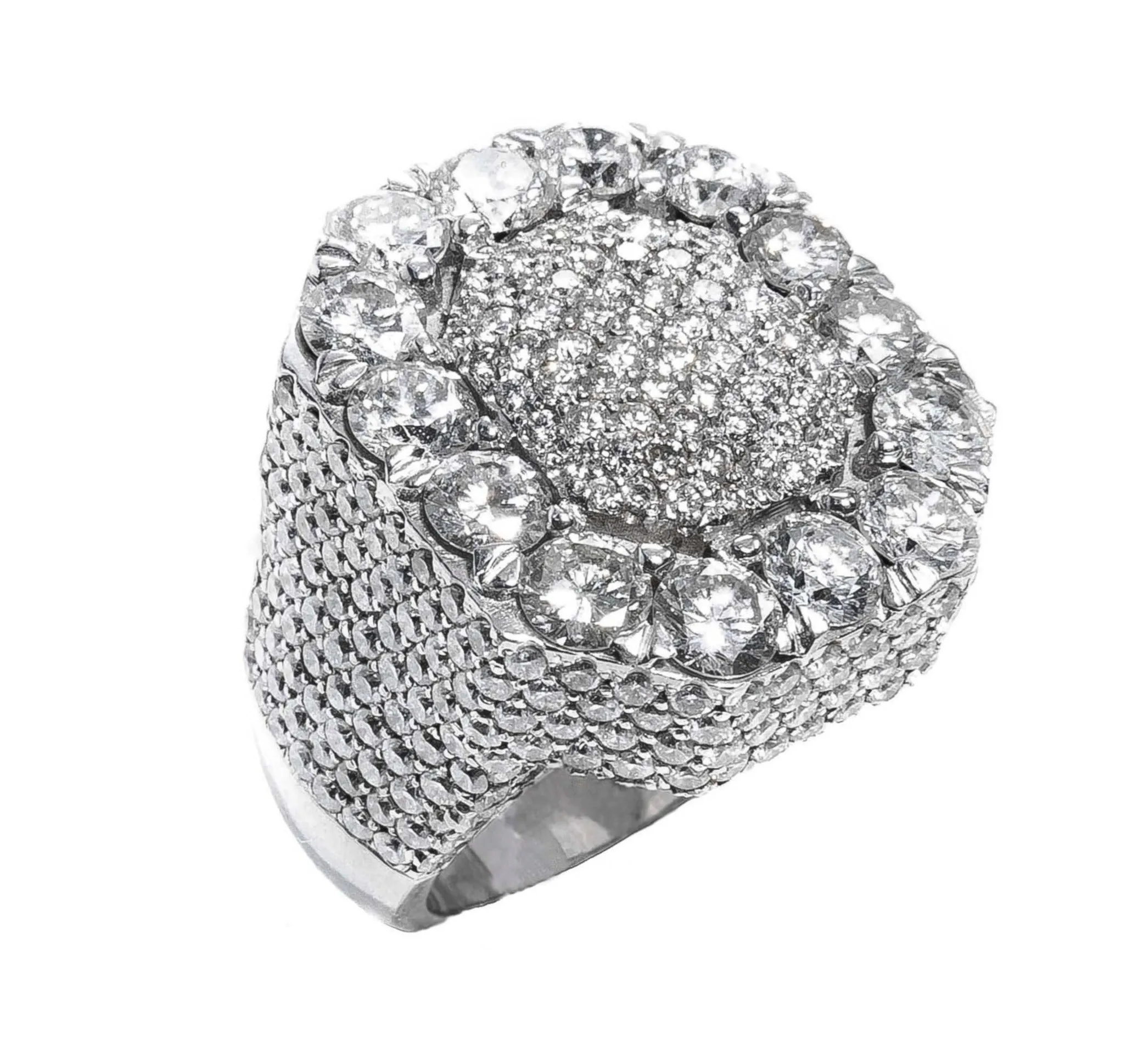 14K White Gold Diamond Ring 14.59 Ctw