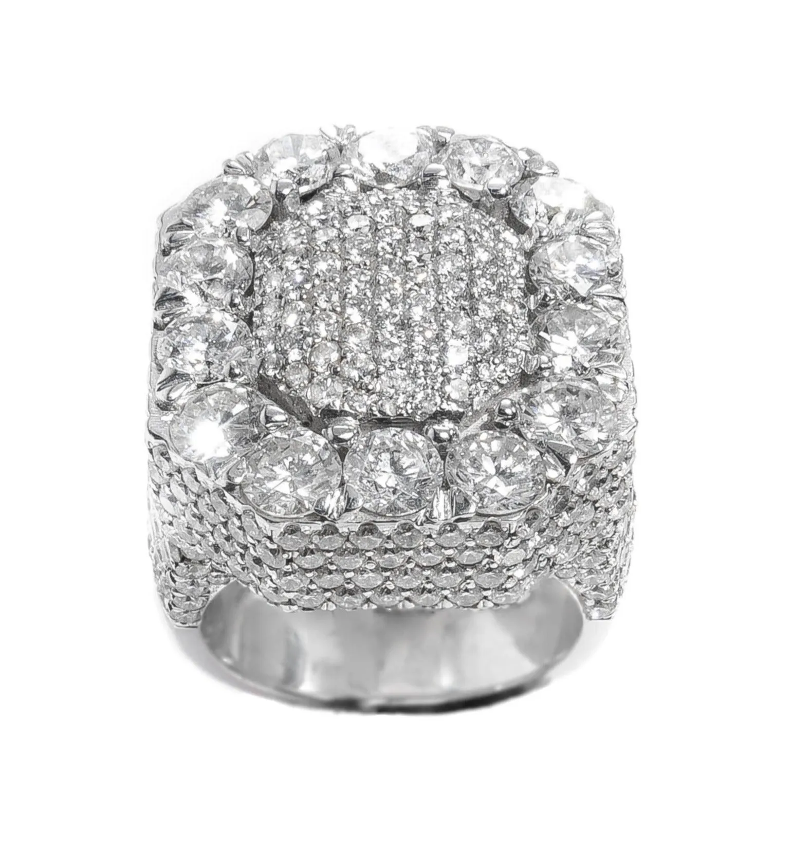 14K White Gold Diamond Ring 14.59 Ctw