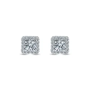 14k White Gold Lusso Diamond Stud