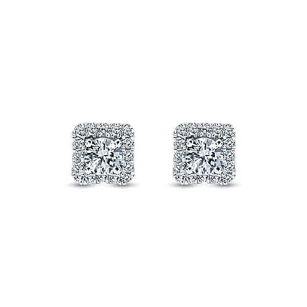 14k White Gold Lusso Diamond Stud