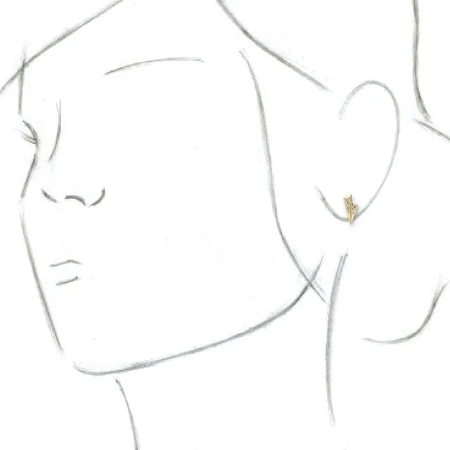 14K Yellow 1/6 CTW Diamond Geometric Earrings
