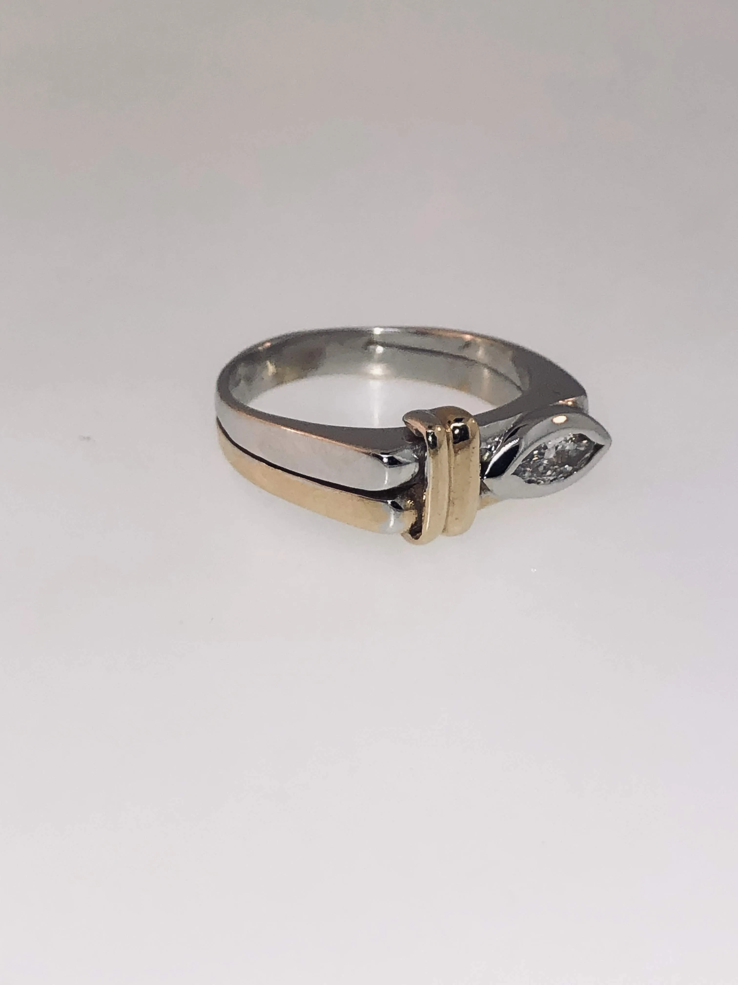 14K Yellow and White Gold Diamond Ring