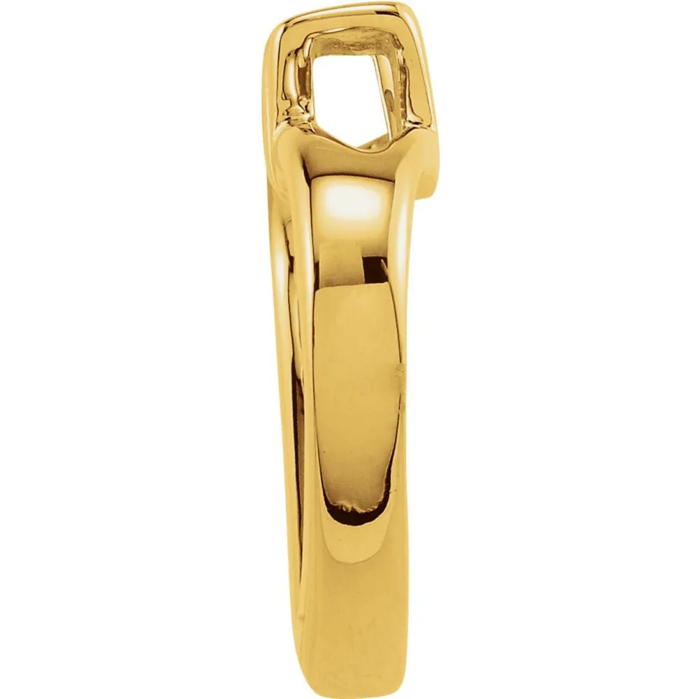 14k Yellow Gold 19.5x18.25mm Heart Pendant Enhancer