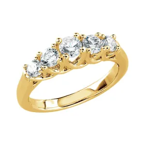 14k Yellow Gold Anniversary Band, Size 7