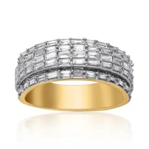 14k Yellow Gold Diamond Baguette Ring 1.67 Ctw