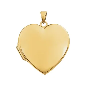 14k Yellow Gold Heart Locket