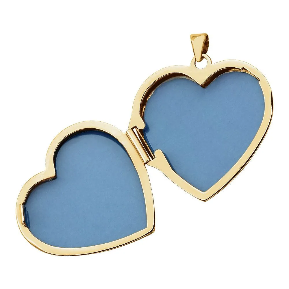 14k Yellow Gold Heart Locket
