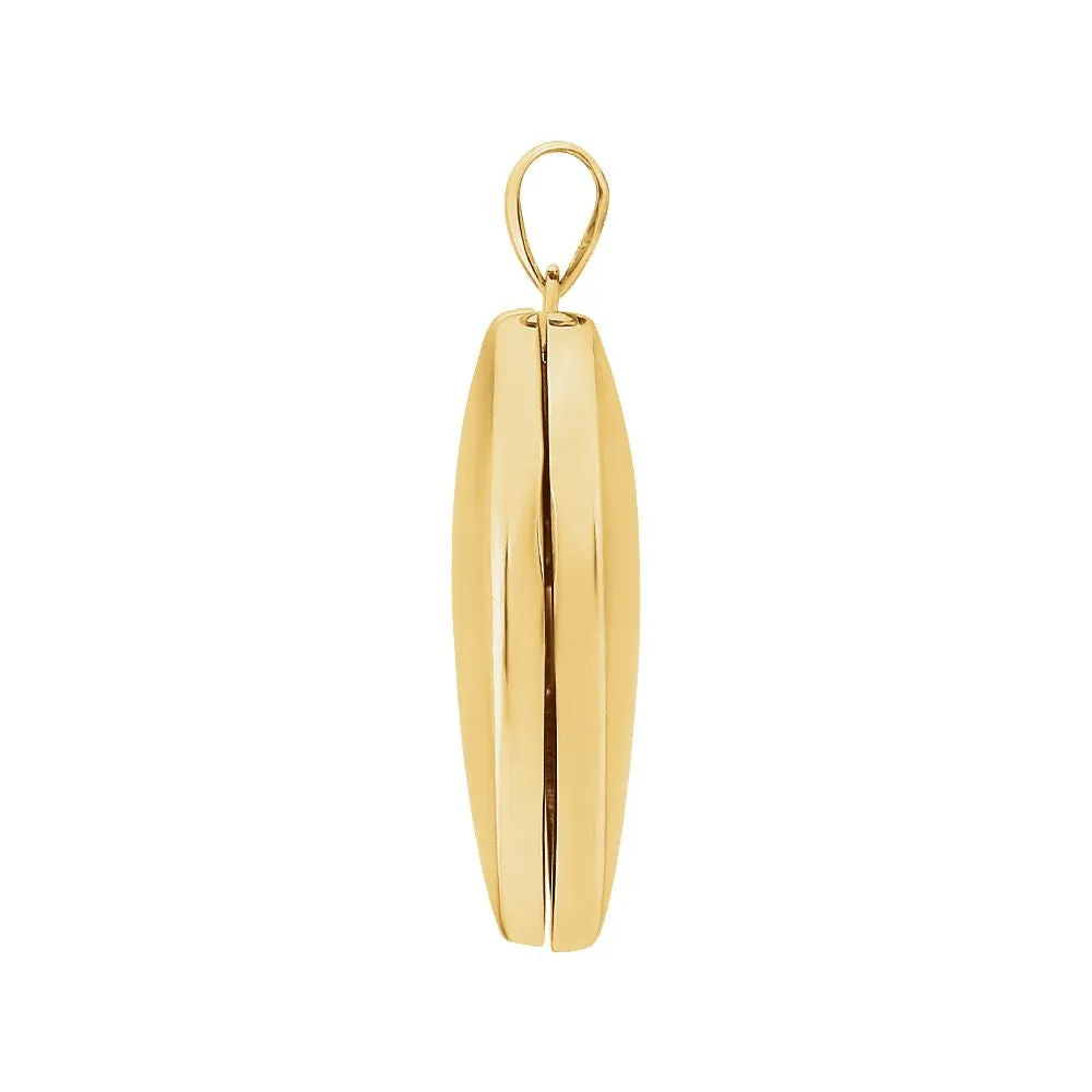 14k Yellow Gold Heart Locket
