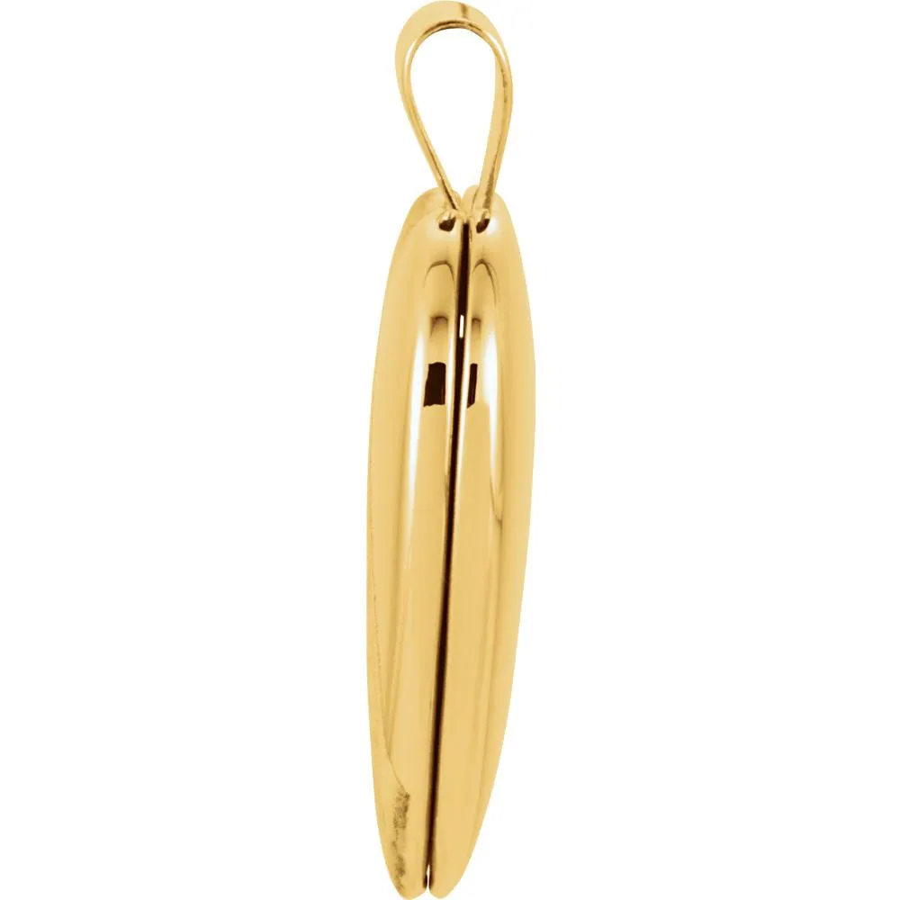 14k Yellow Gold Heart Locket
