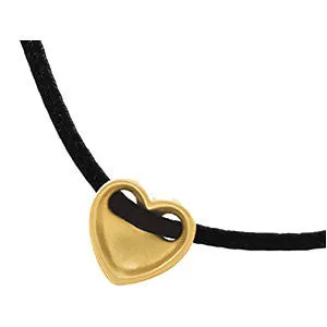 14k Yellow Gold Heart Pendant Slide