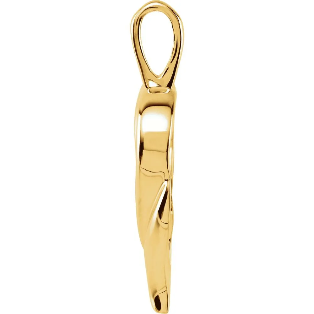 14k Yellow Gold Heart Pendant