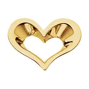 14k Yellow Gold Heart Pendant