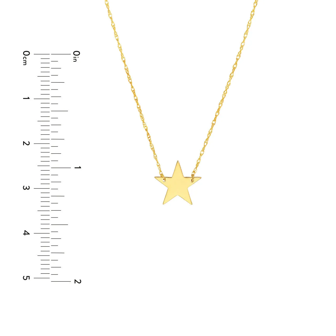 14K Yellow Gold Mini Star Pendant Necklace