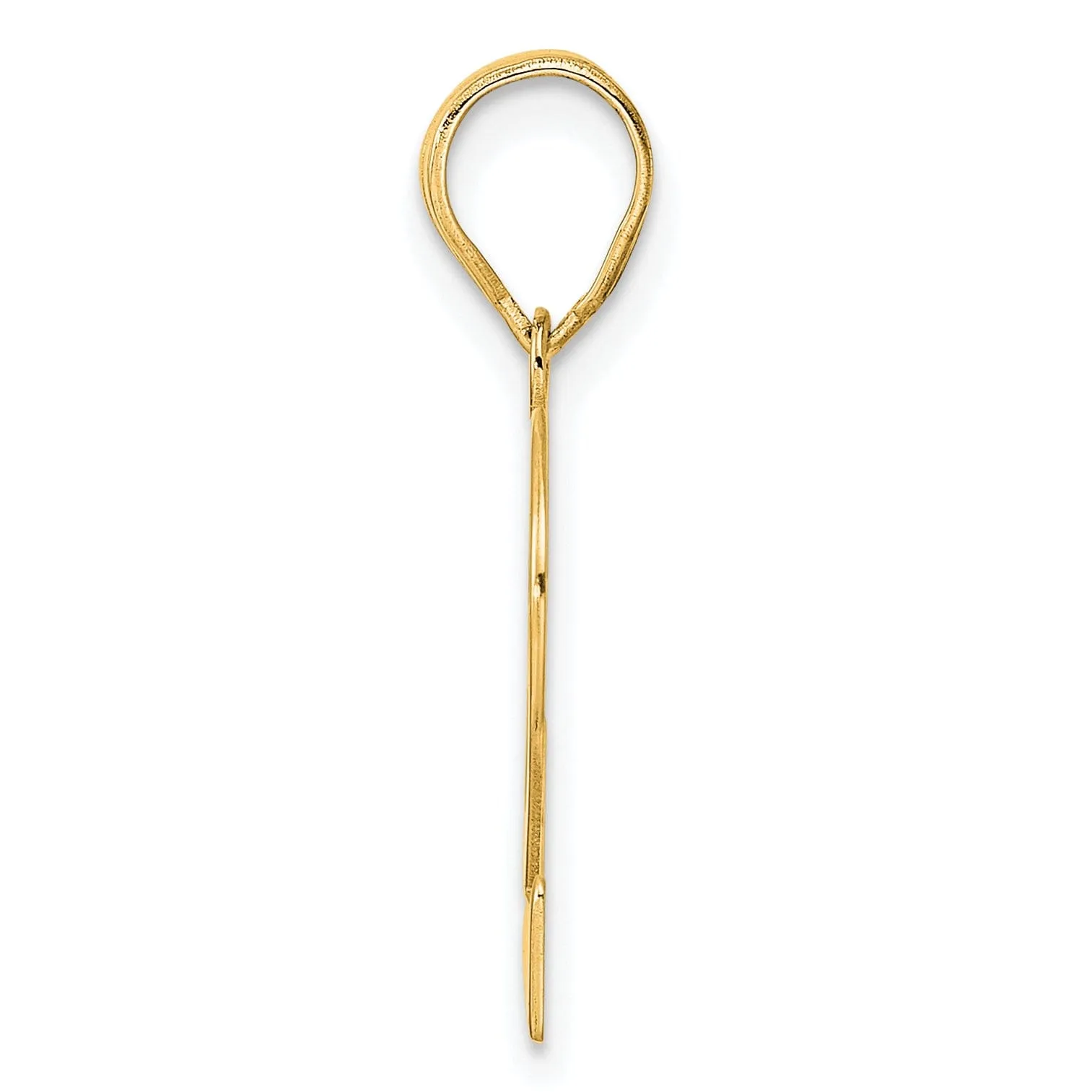 14k Yellow Gold Polished Finish Number 32 Charm Pendant